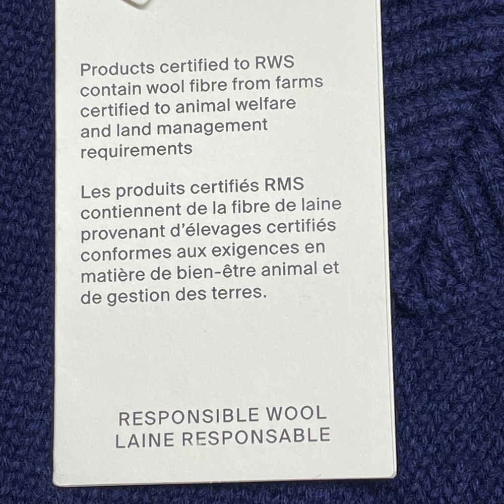 COS Oversized Crew Neck Womens Sweater Size M Blue 100% Wool RWS Certified - Picture 13 of 16